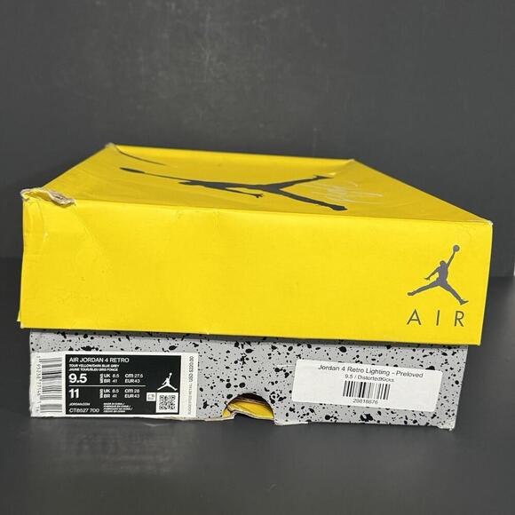 Nike Air Jordan 4 Retro Yellow Lightning CT8527-700 Size 9.5 Men main image 10